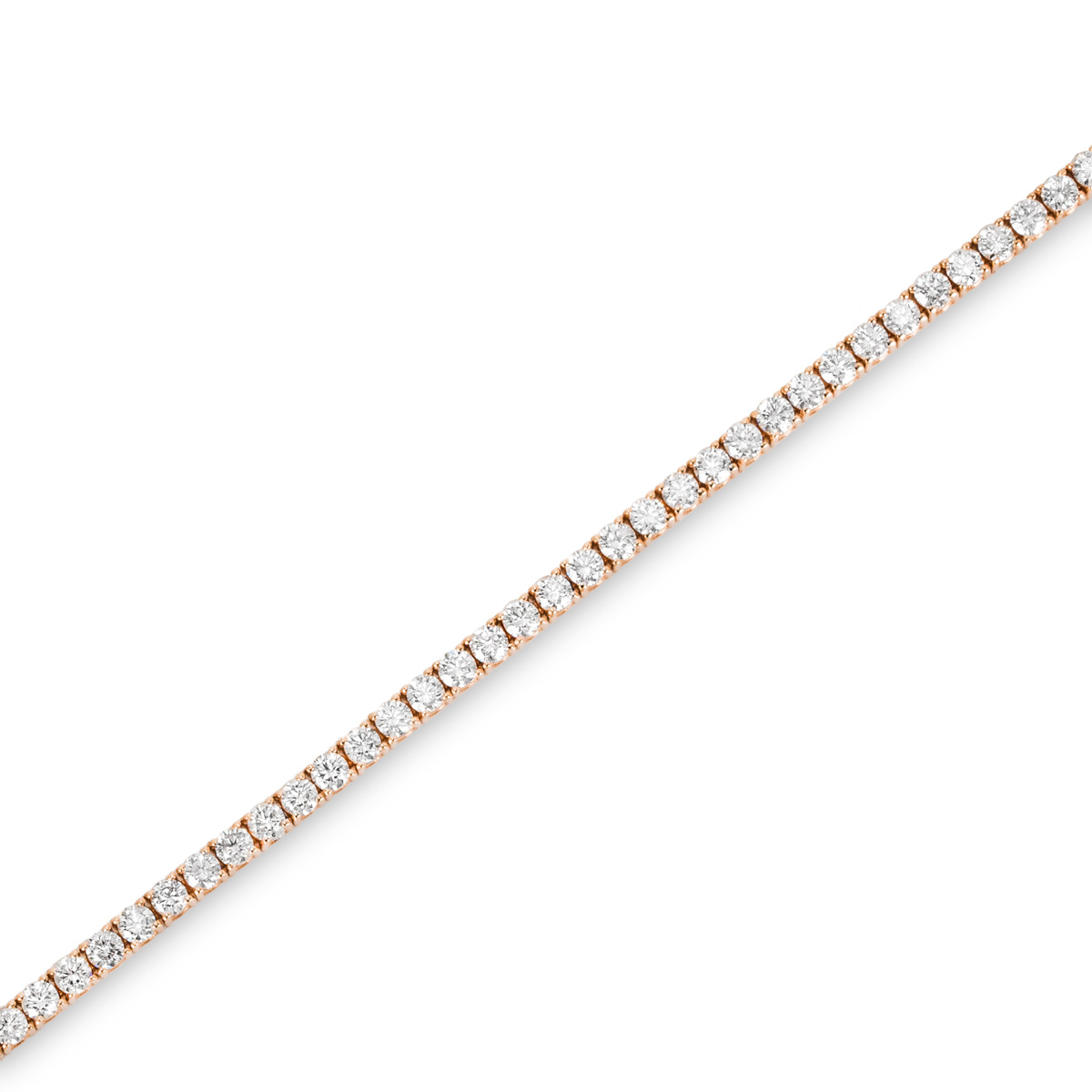 Rose Gold Diamond Tennis Bracelet 2.96ct TDW